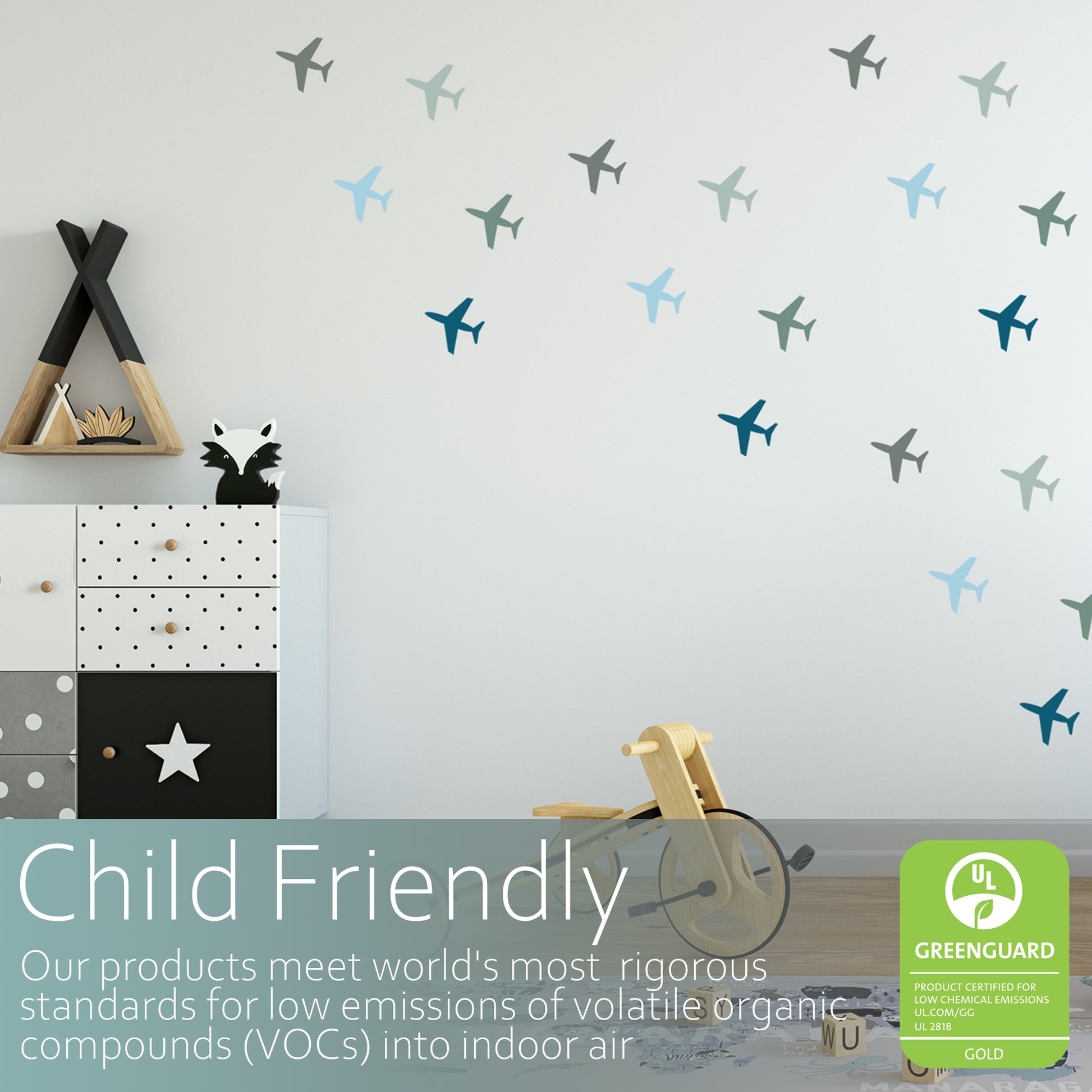 Airplane decals | Fabric wall stickers-Fabric wall stickers-Adnil Creations