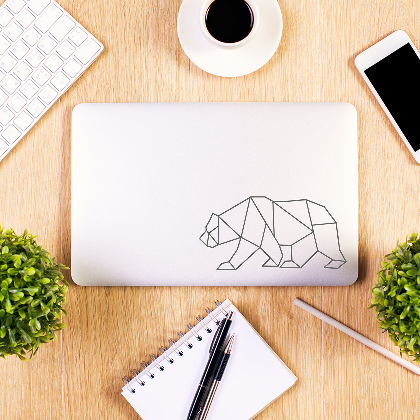 Geometric bear | Laptop decal