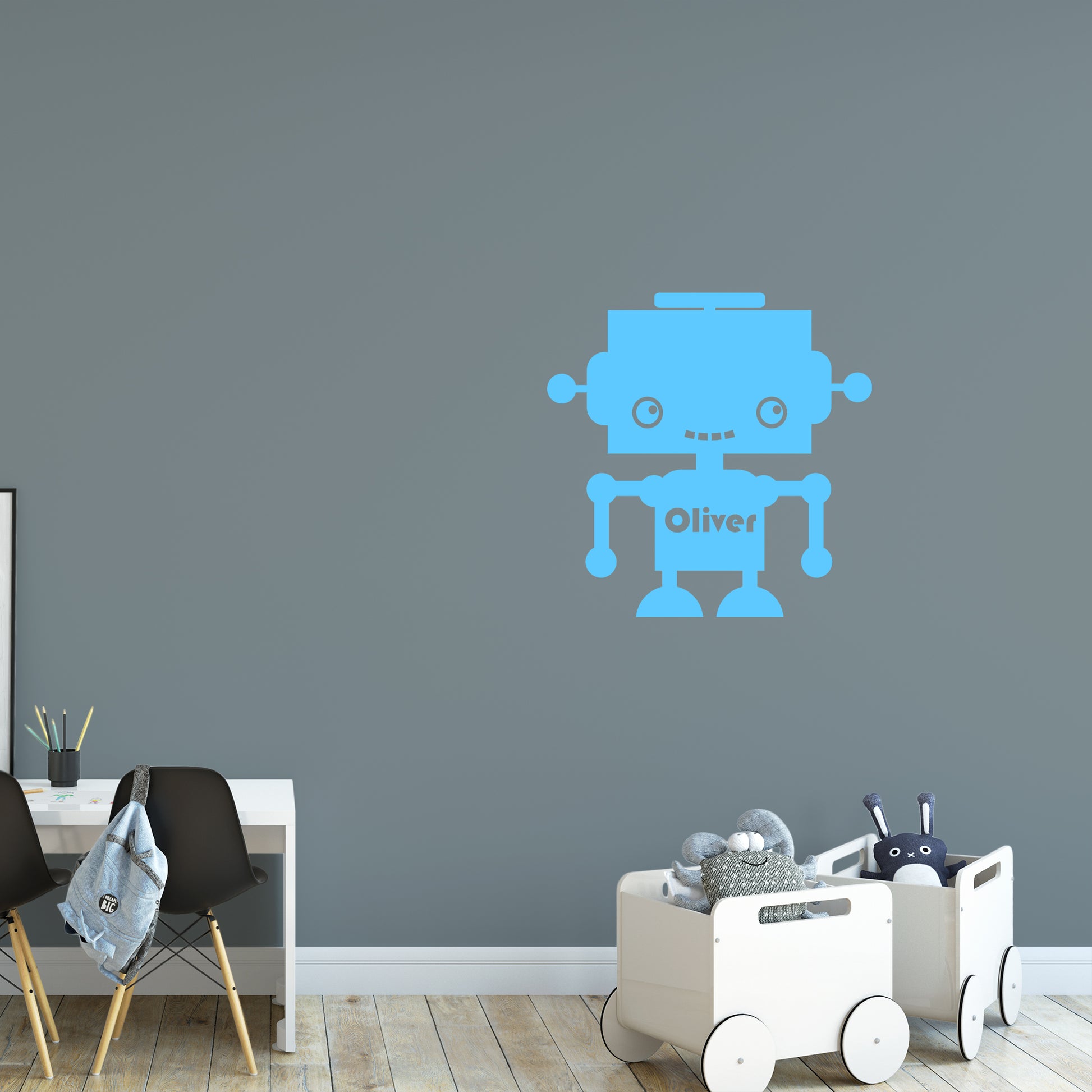Robot with name | Monogram decal-Monogram & name decal-Adnil Creations