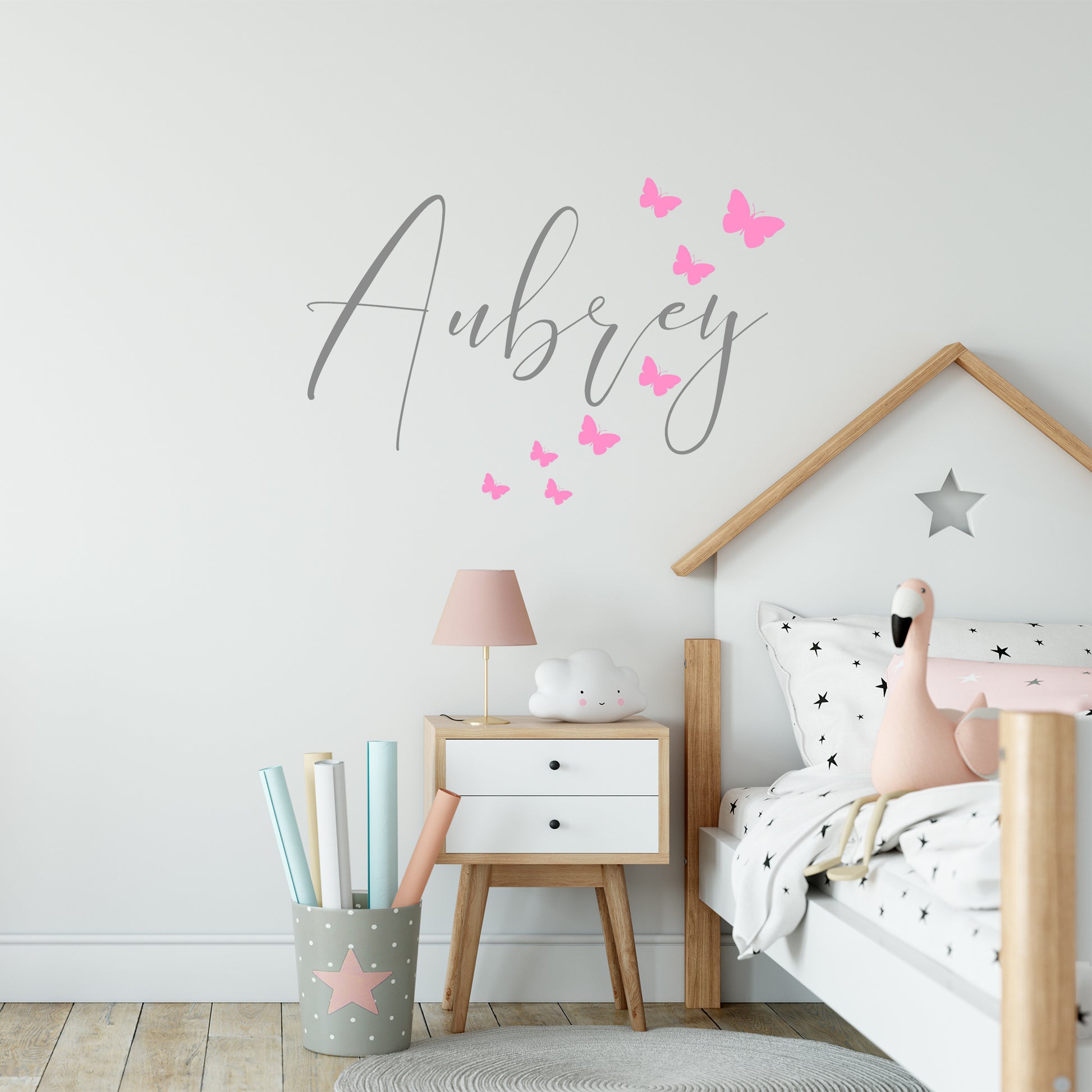 Butterflies with name | Monogram decal-Monogram & name decal-Adnil Creations