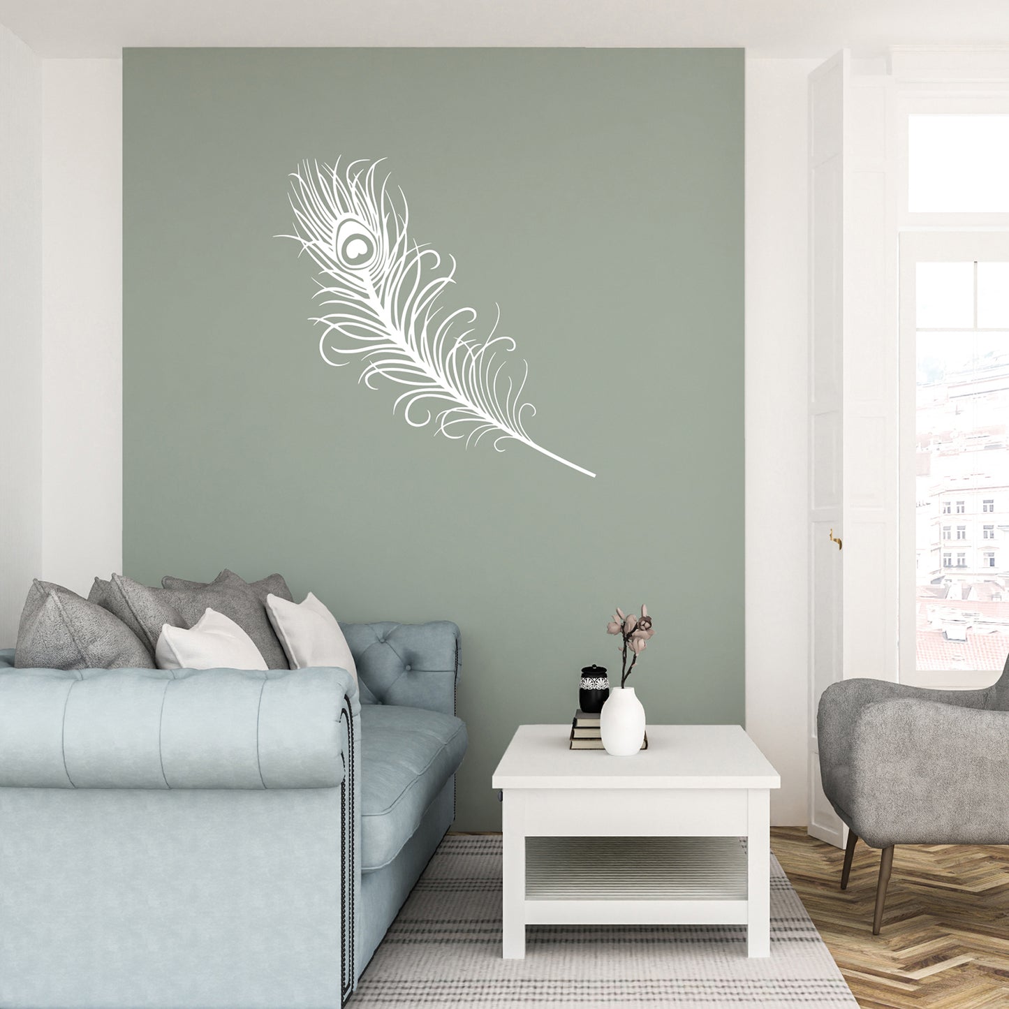 Peacock feather | Wall decal-Wall art-Adnil Creations