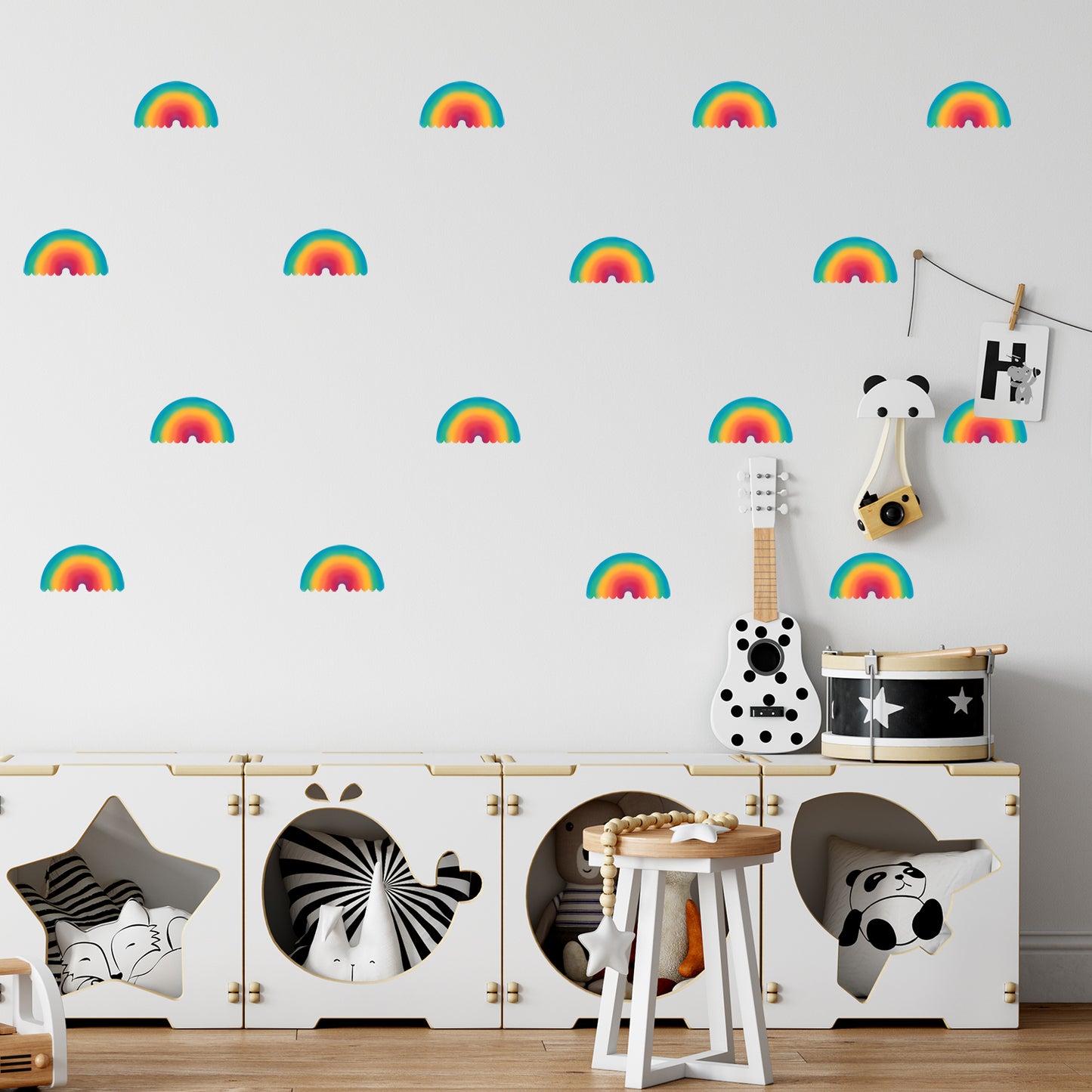 Bright rainbows | Fabric wall stickers