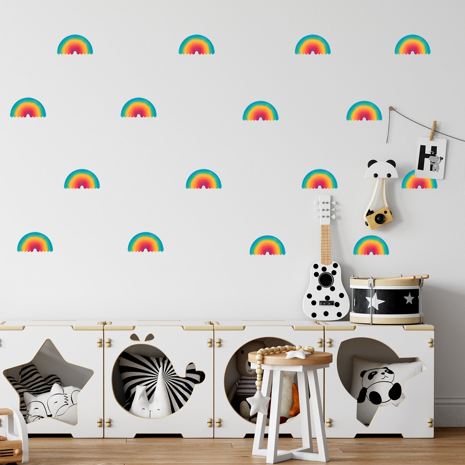 Bright rainbows | Fabric wall stickers-Fabric wall stickers-Adnil Creations