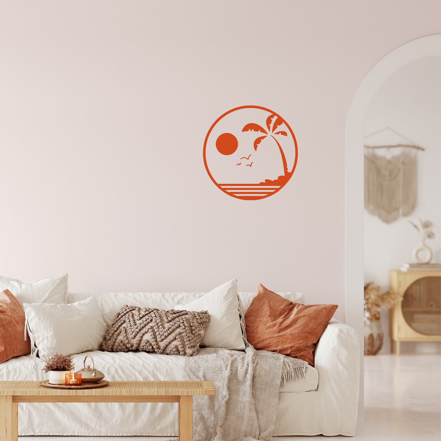 Tropical beach at sunset | Wall decal