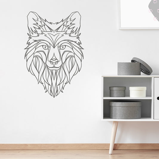 Abstract wolf head | Wall decal
