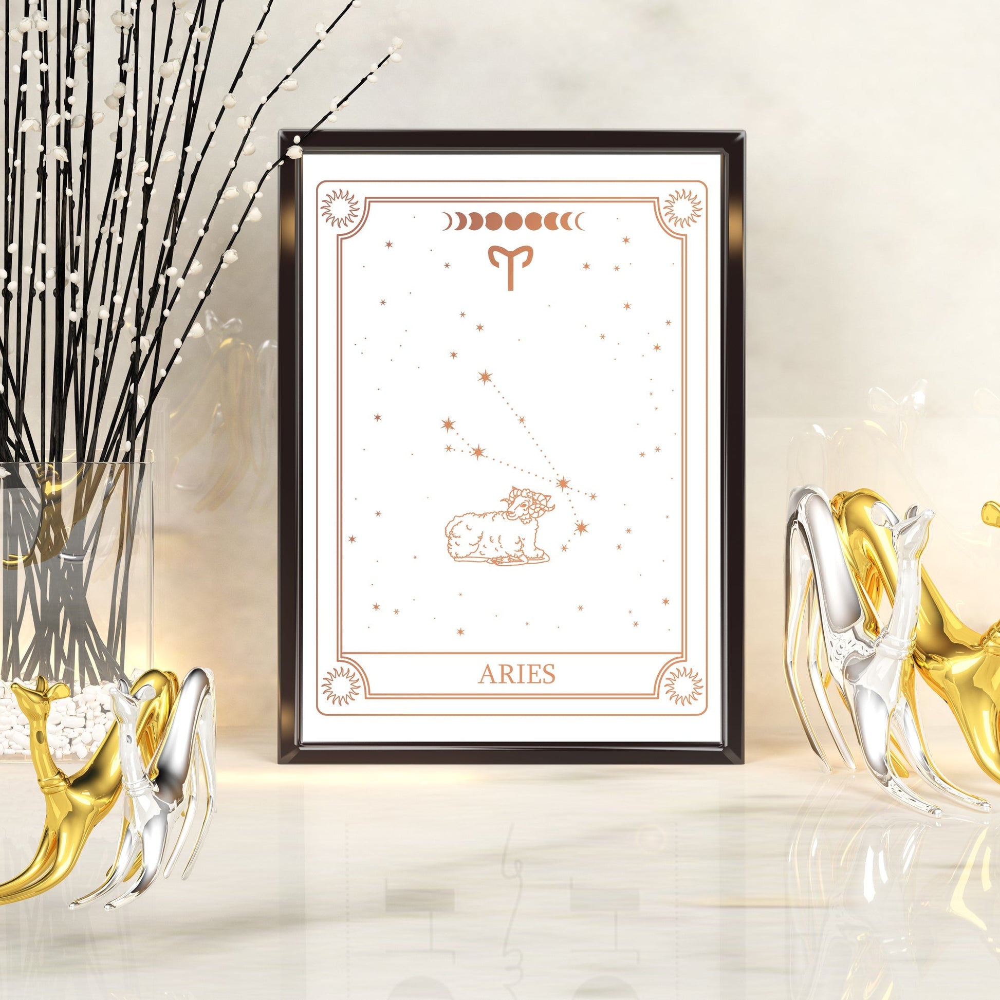 Aries Zodiac Constellation | A4 Foil Art Print-Foil Print-Adnil Creations