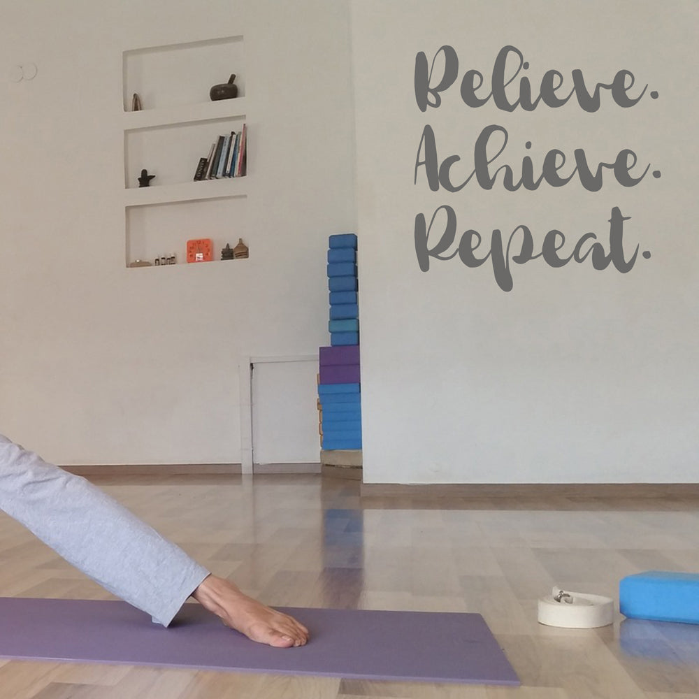 Believe, achieve, repeat | Wall quote-Wall quote-Adnil Creations