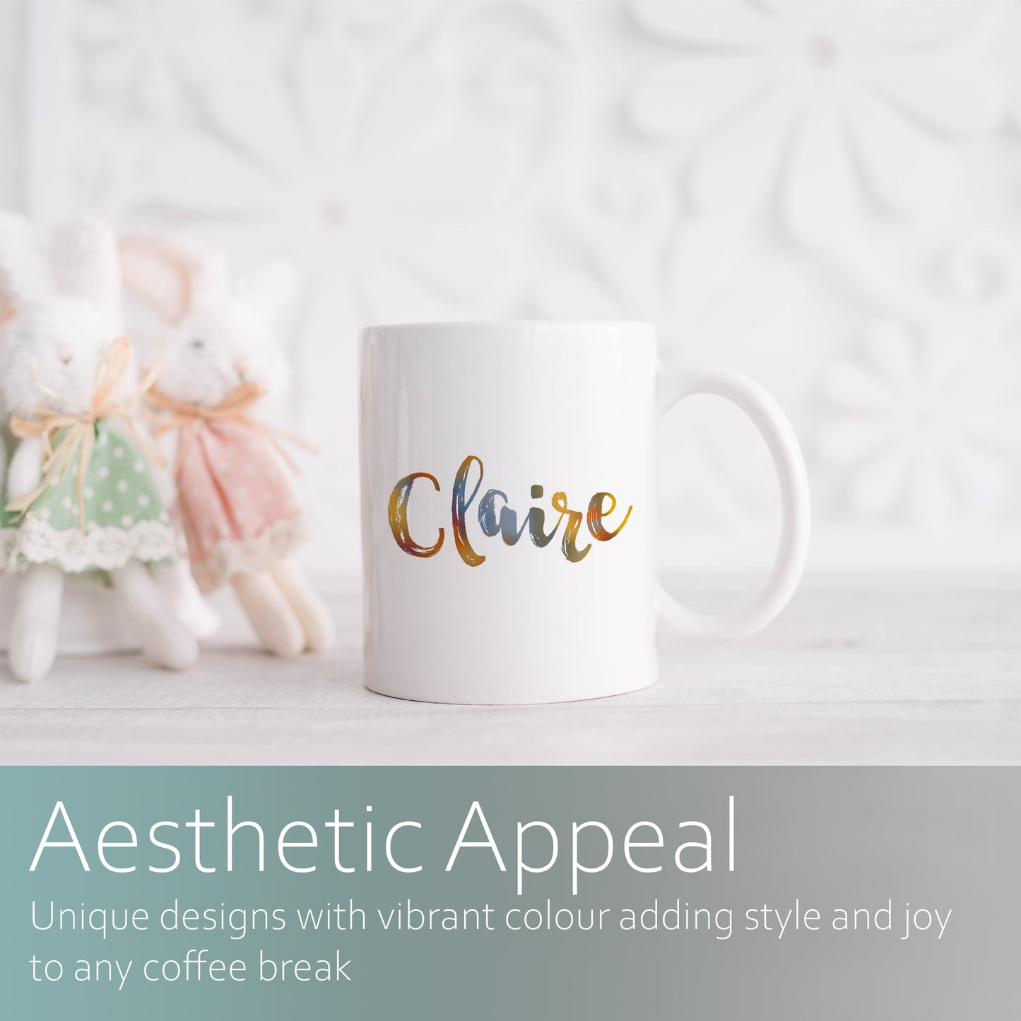 Muted ombre personalised name | Ceramic mug