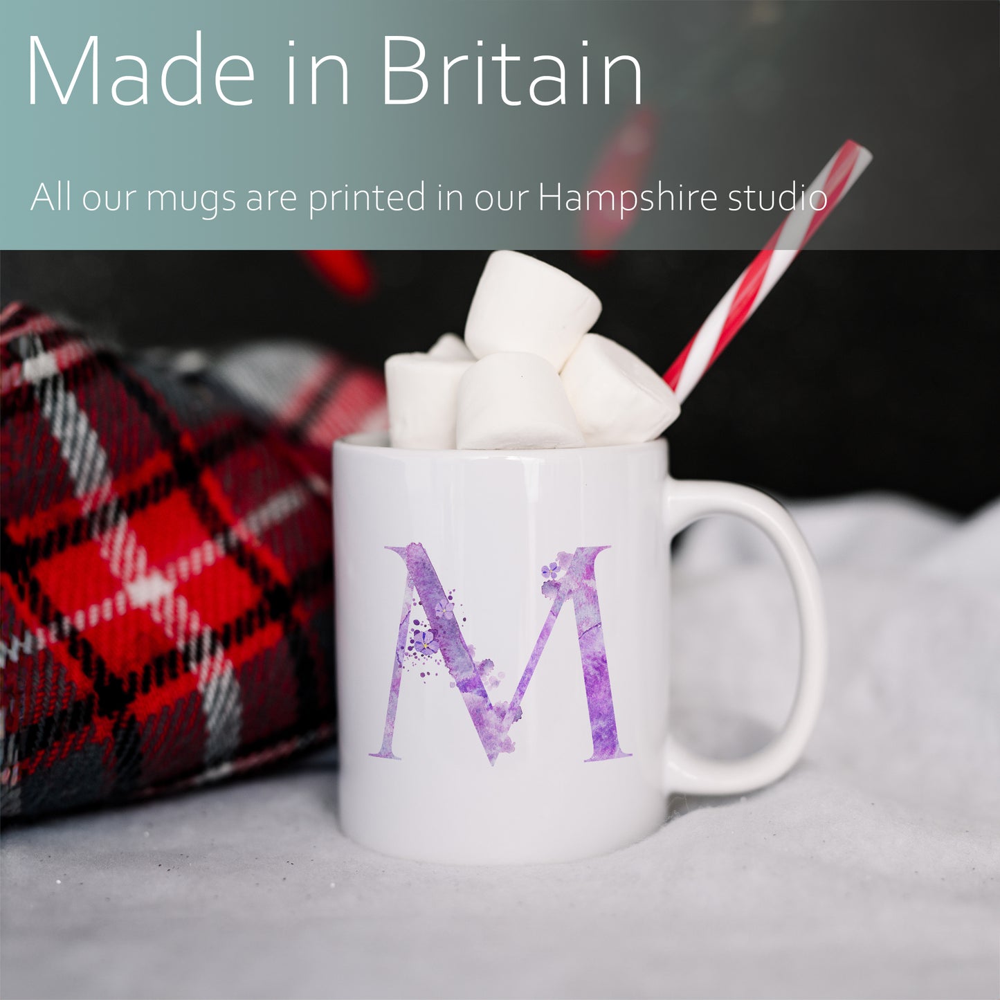 Personalised watercolour monogram | Ceramic mug