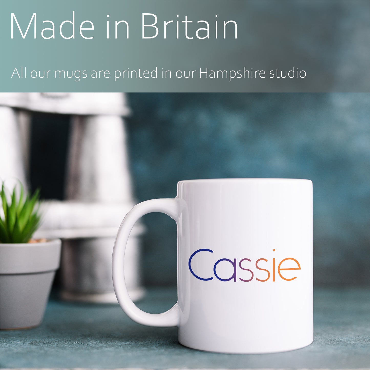 Purple ombre personalised name | Ceramic mug