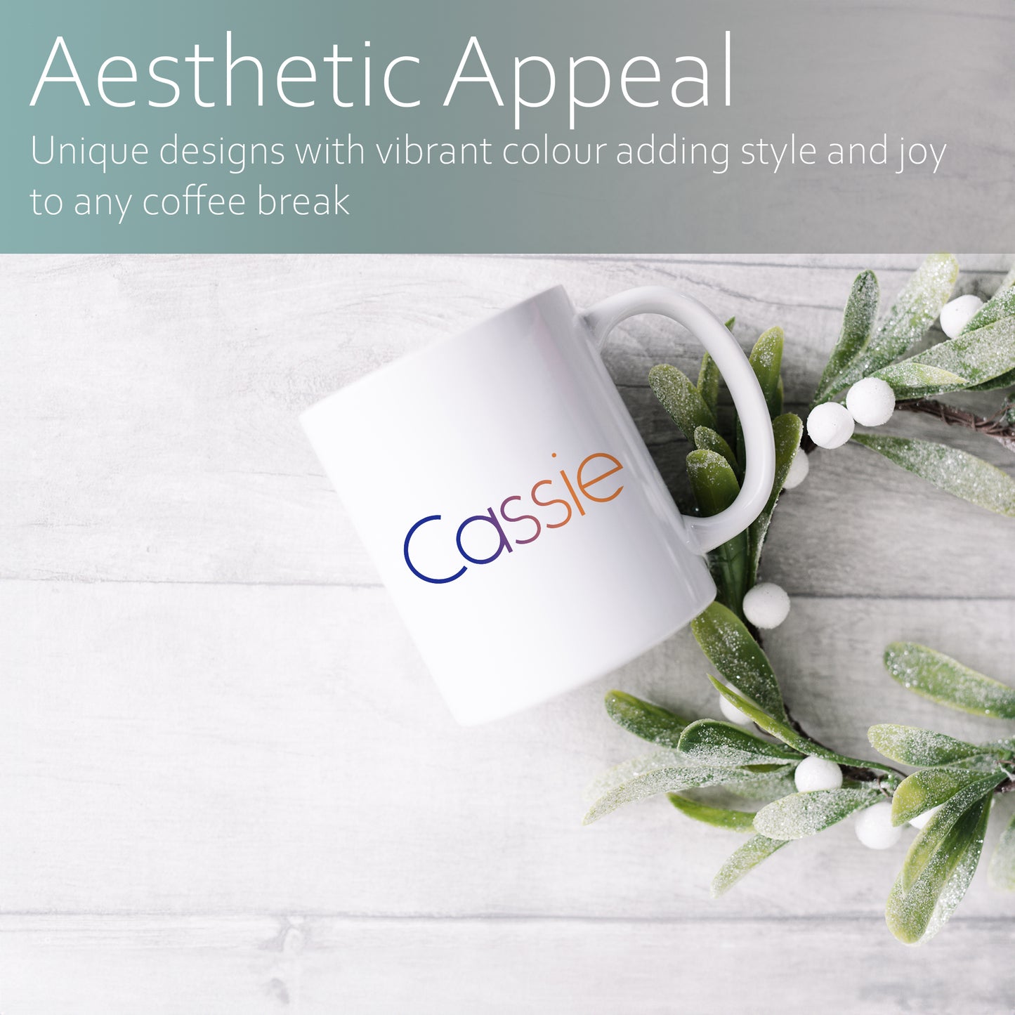 Purple ombre personalised name | Ceramic mug