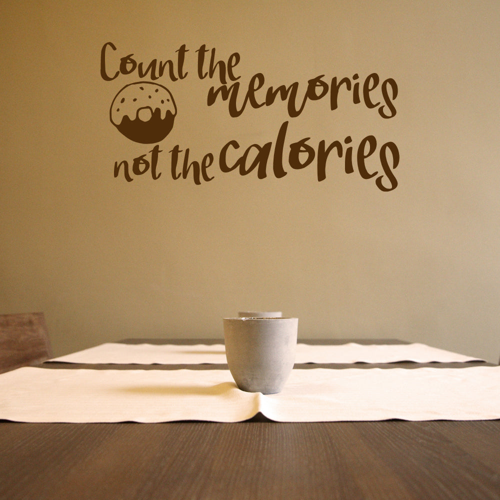 Count the memories not the calories | Wall quote-Wall quote-Adnil Creations