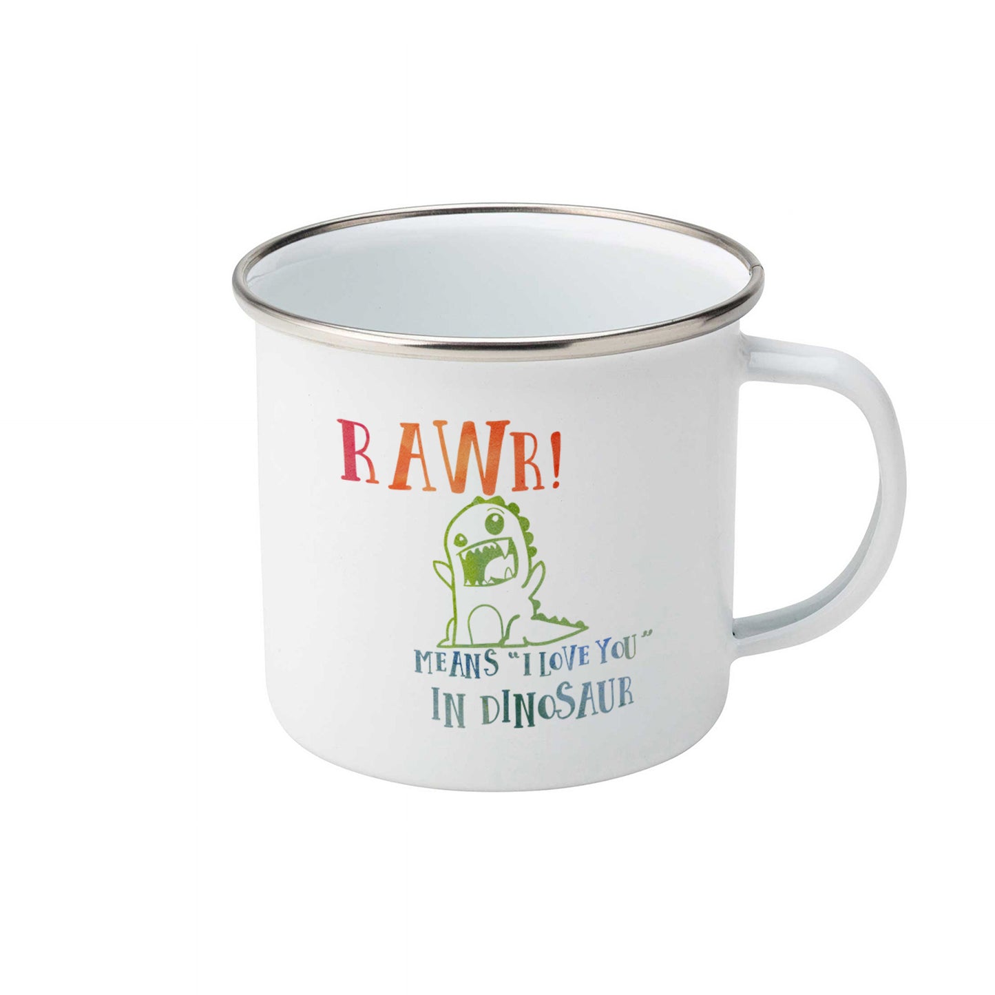 Rawr means I love you in dino | Enamel mug-Enamel mug-Adnil Creations