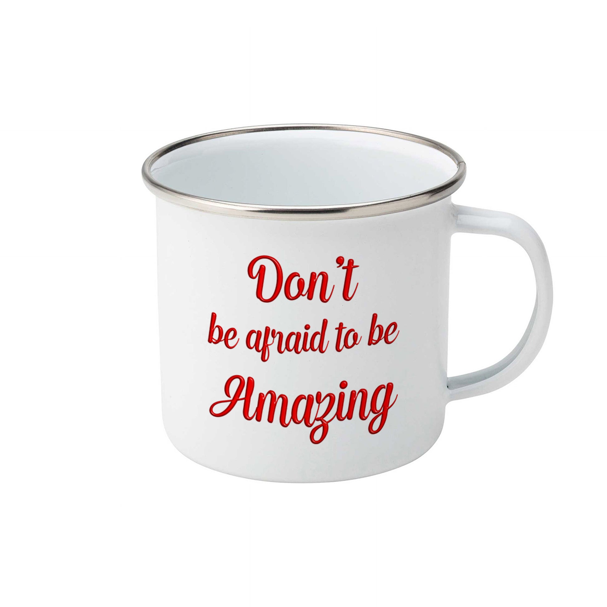 Don't be afraid to be amazing | Enamel mug-Enamel mug-Adnil Creations