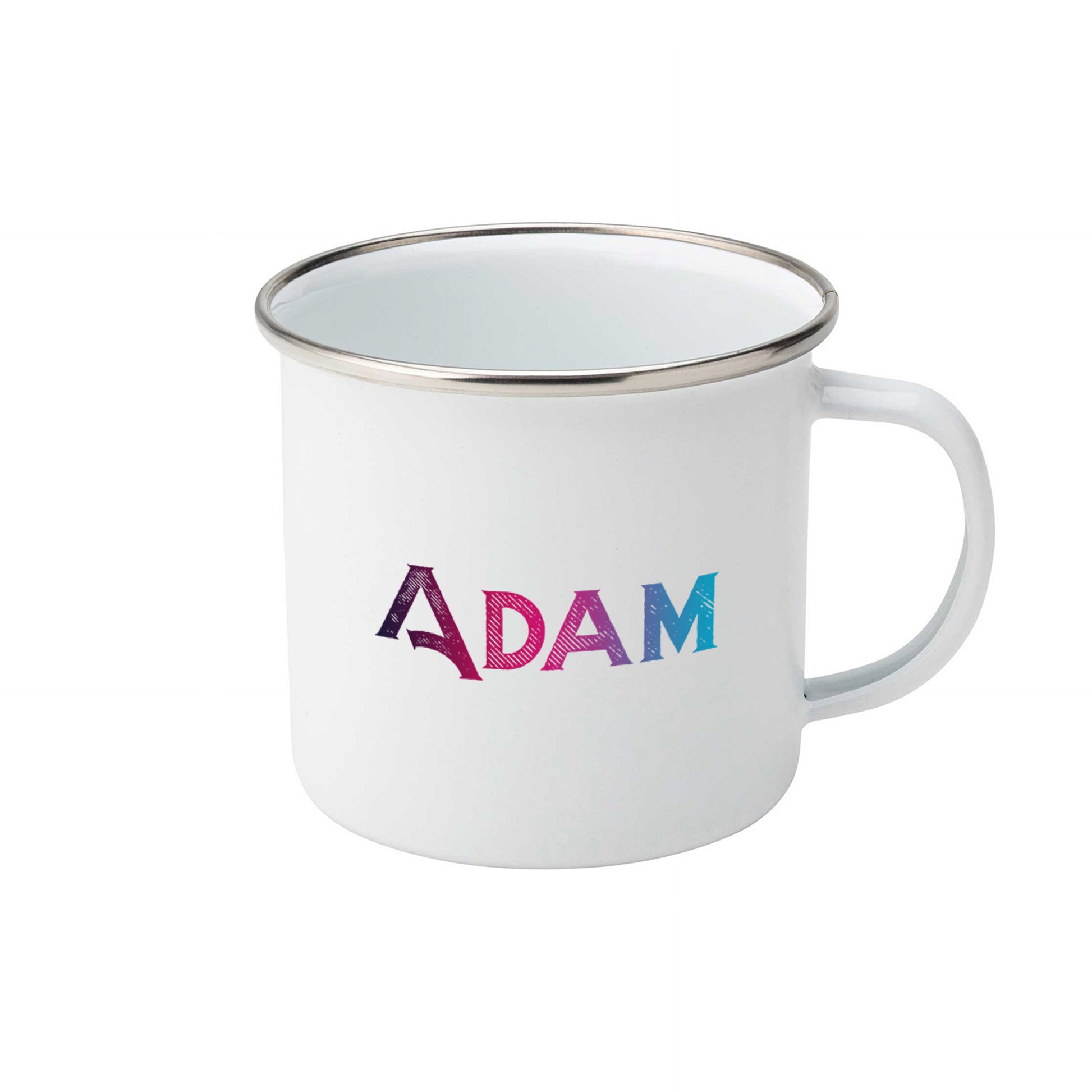 Retro bright ombre personalised name | Enamel mug-Enamel mug-Adnil Creations