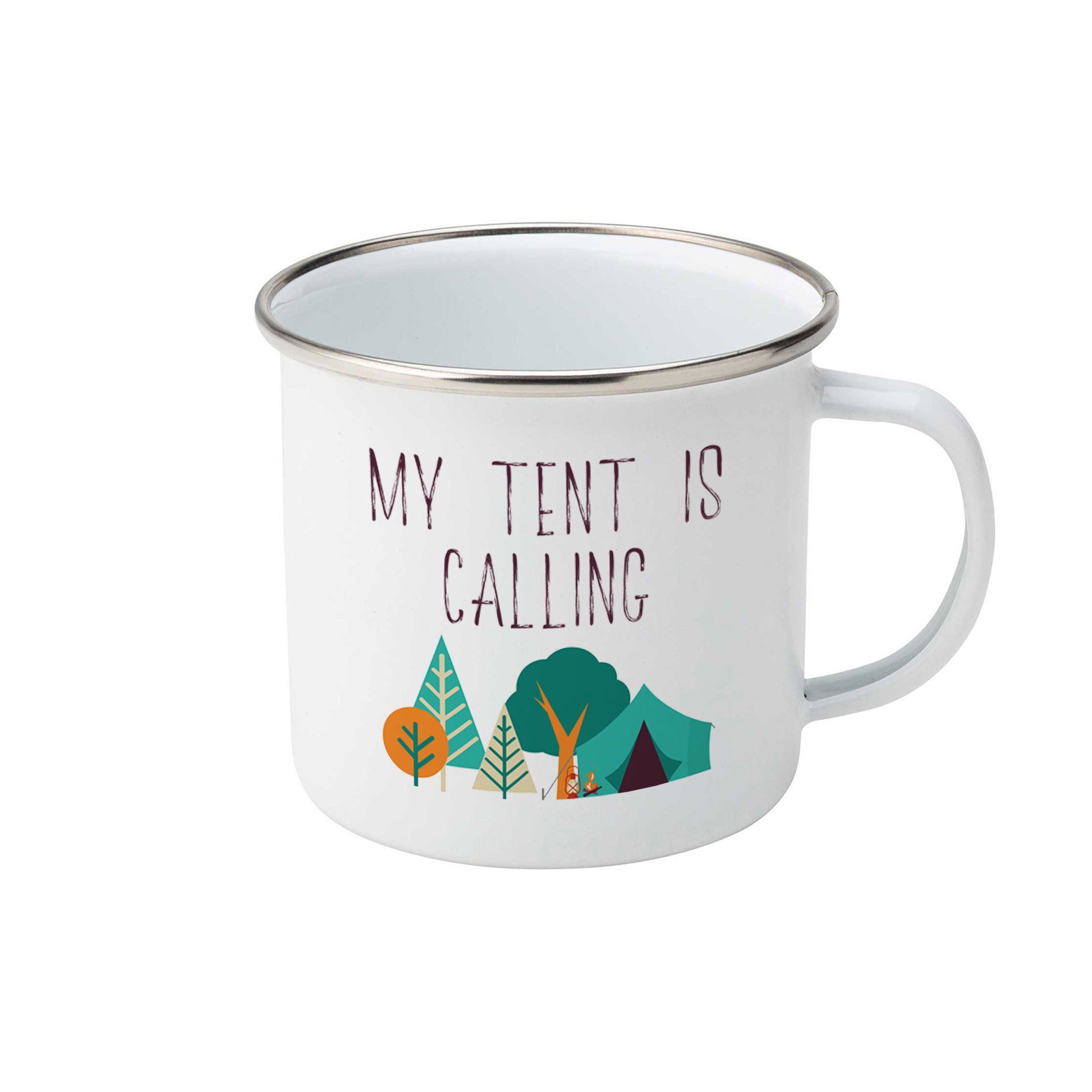 My tent is calling | Enamel mug-Enamel mug-Adnil Creations