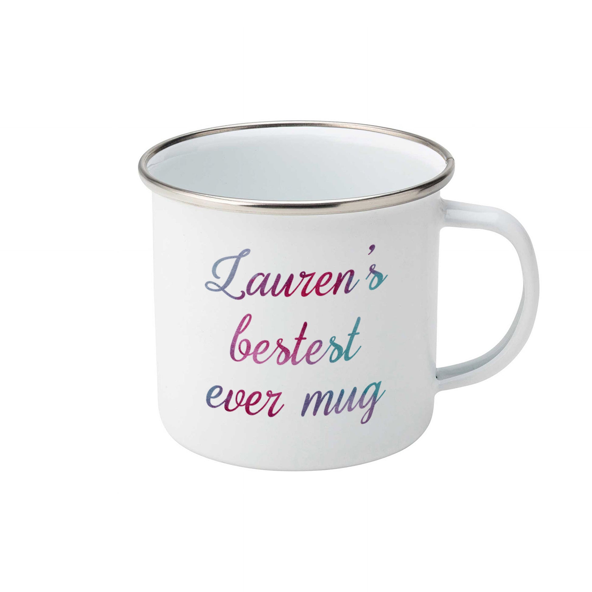 Pastel ombre personalised name | Enamel mug-Enamel mug-Adnil Creations