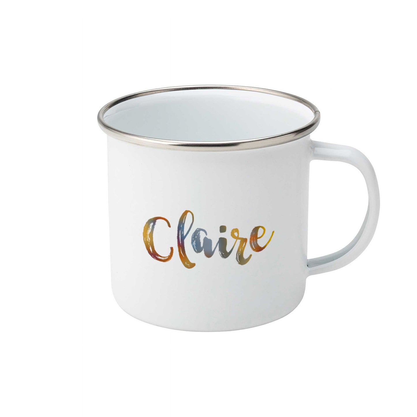 Muted ombre personalised name | Enamel mug
