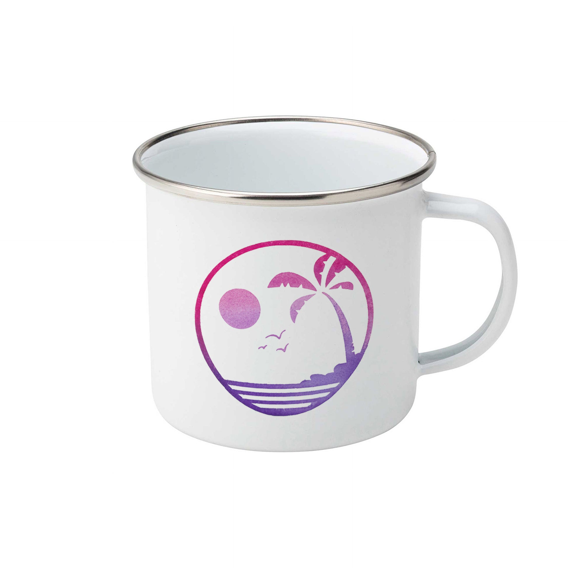 Tropical sunset | Enamel mug-Enamel mug-Adnil Creations