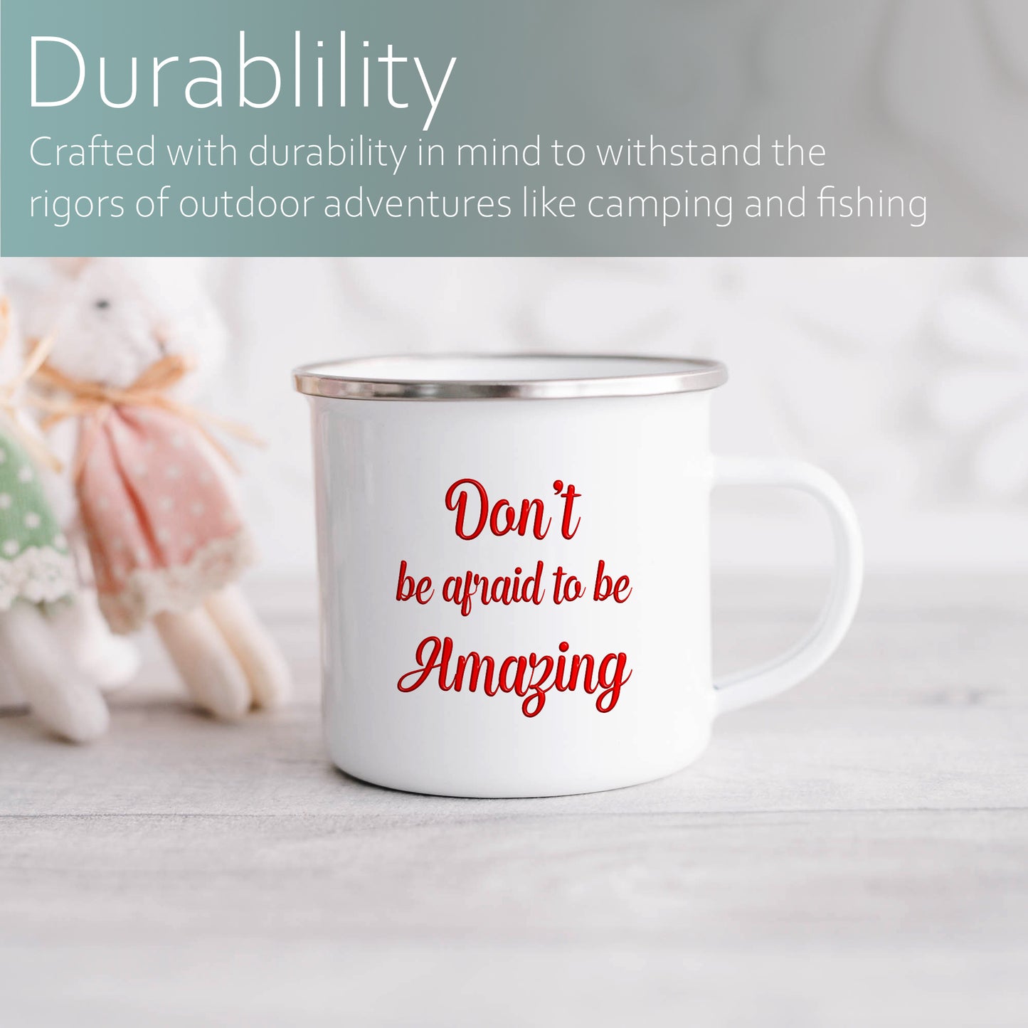 Don't be afraid to be amazing | Enamel mug-Enamel mug-Adnil Creations