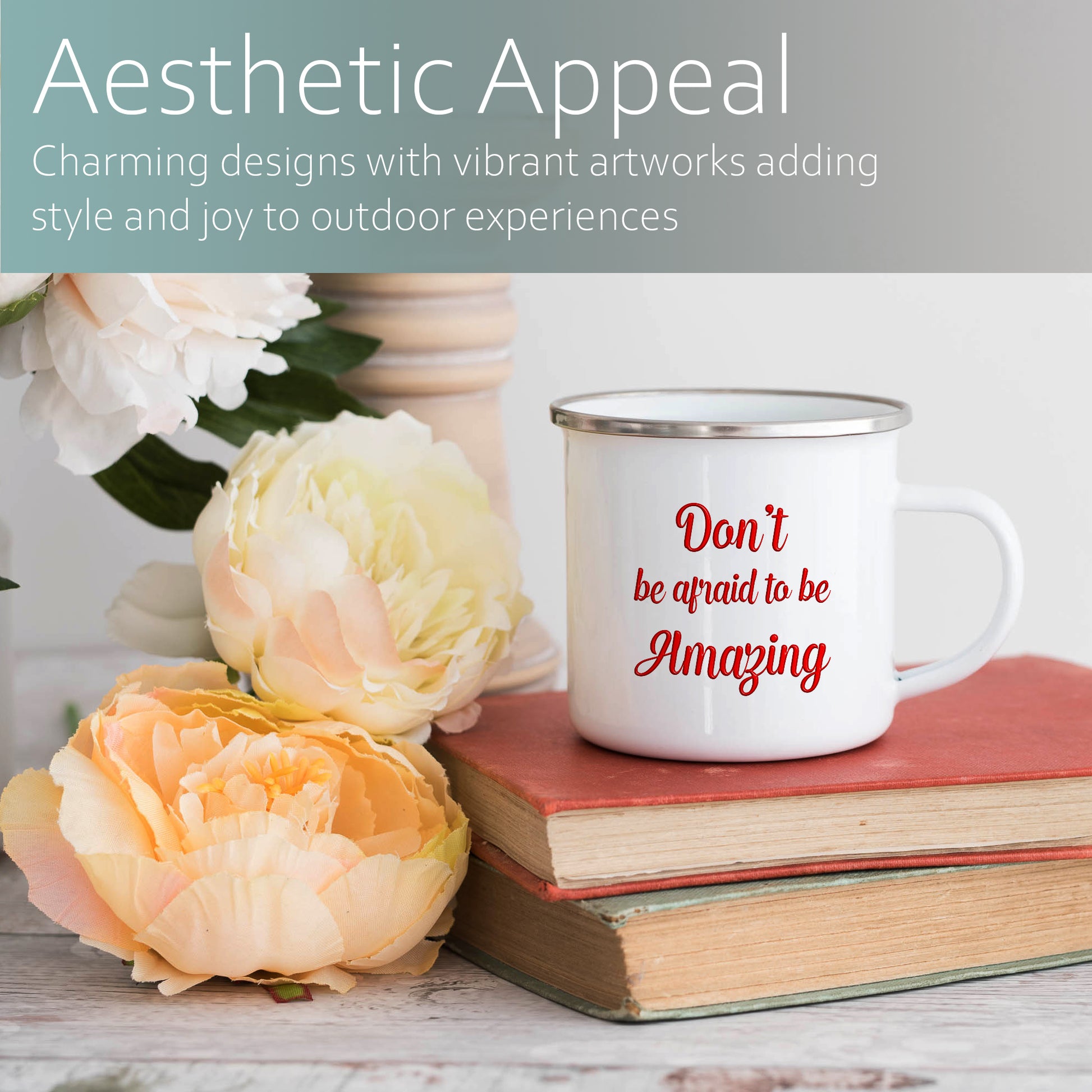 Don't be afraid to be amazing | Enamel mug-Enamel mug-Adnil Creations