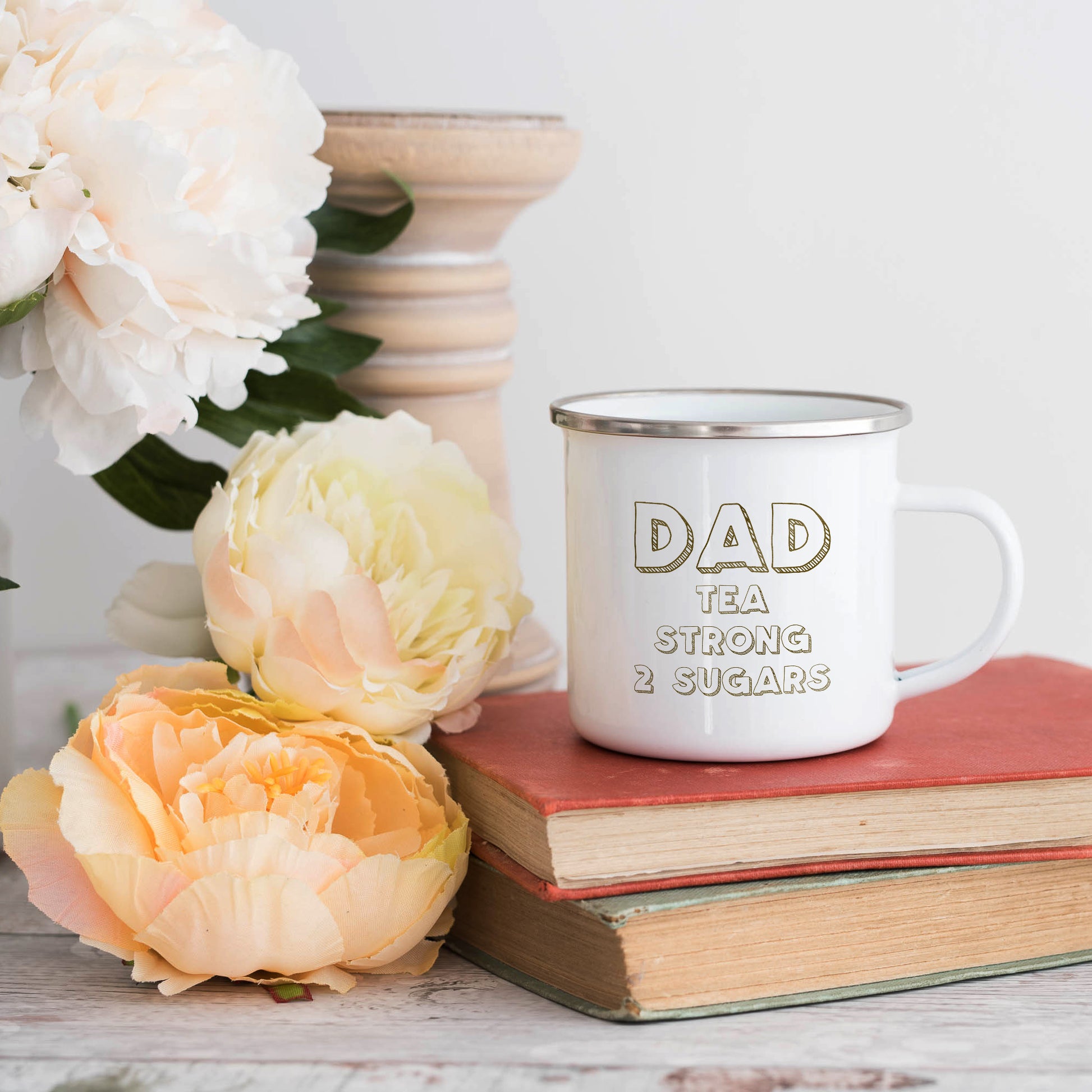 Personalised name and drink instructions | Enamel mug-Enamel mug-Adnil Creations