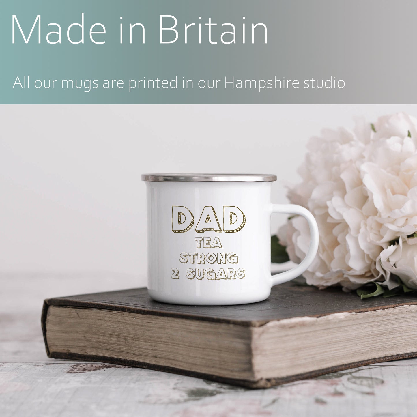 Personalised name and drink instructions | Enamel mug-Enamel mug-Adnil Creations