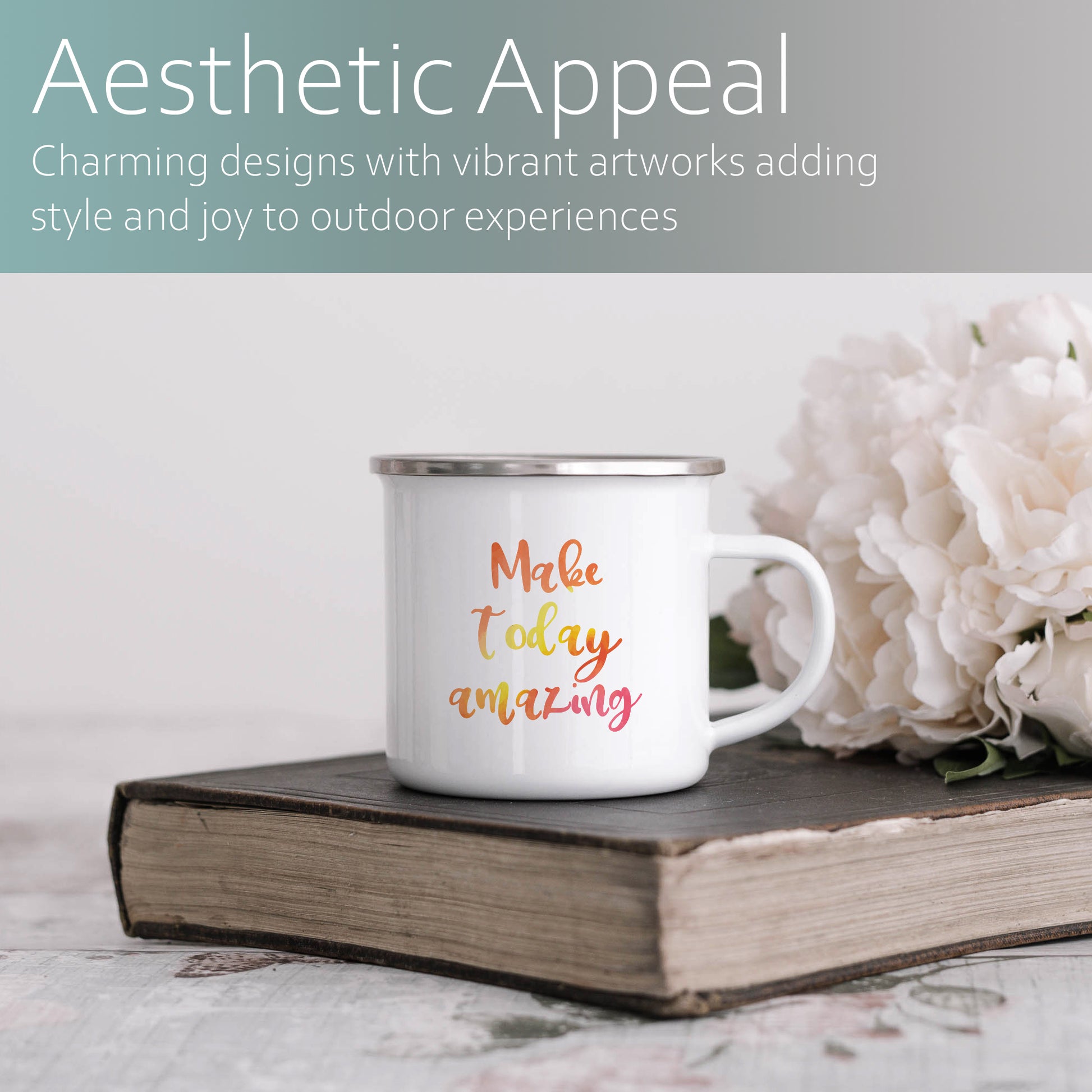 Make today amazing | Enamel mug-Enamel mug-Adnil Creations