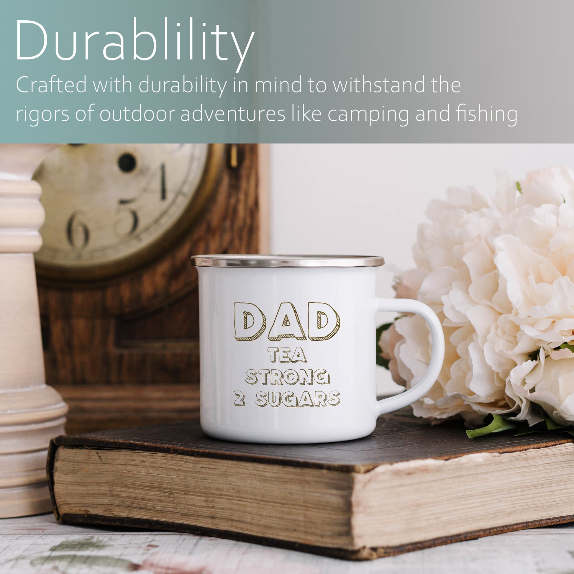 Personalised name and drink instructions | Enamel mug-Enamel mug-Adnil Creations