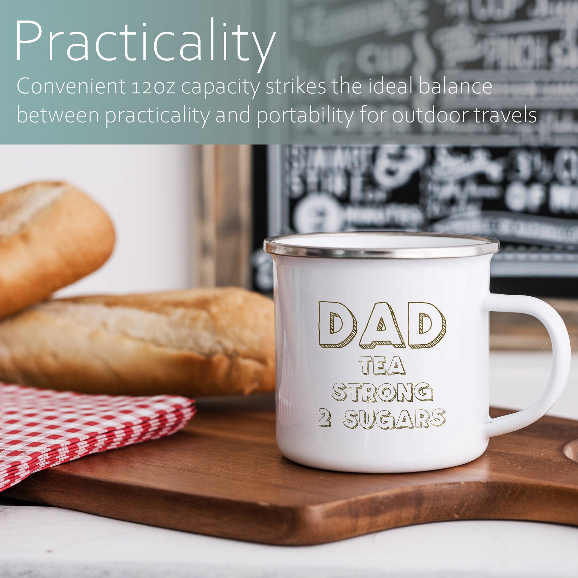 Personalised name and drink instructions | Enamel mug-Enamel mug-Adnil Creations