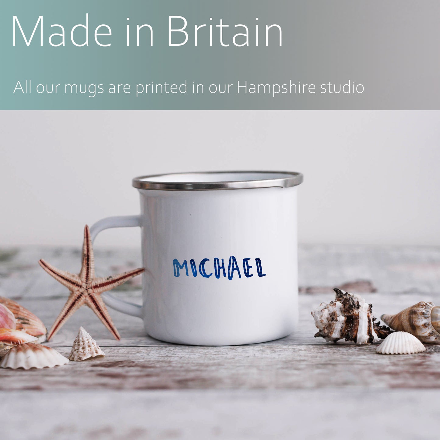 Cute marker pen style personalised name | Enamel mug-Enamel mug-Adnil Creations