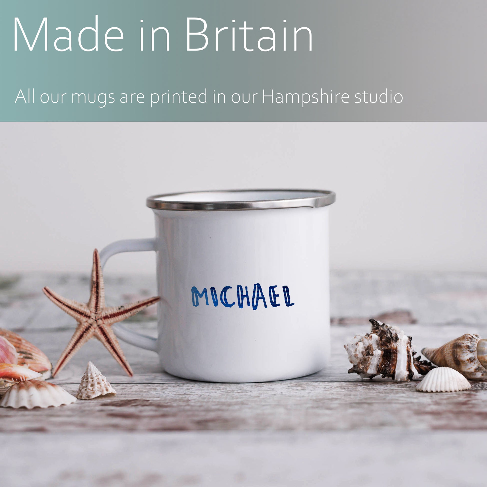 Cute marker pen style personalised name | Enamel mug-Enamel mug-Adnil Creations