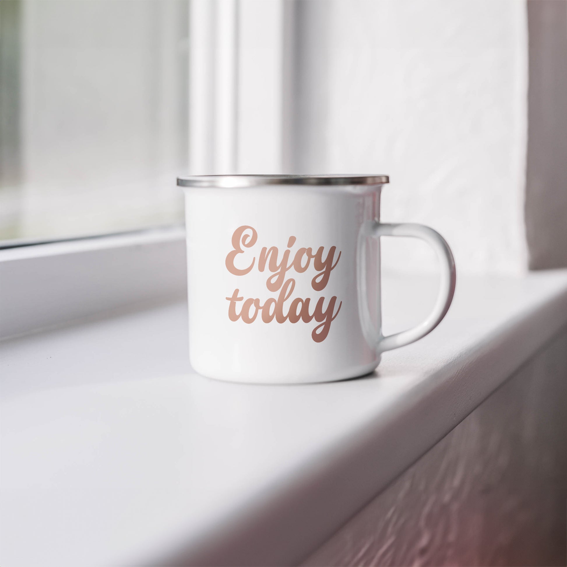 Enjoy today | Enamel mug-Enamel mug-Adnil Creations