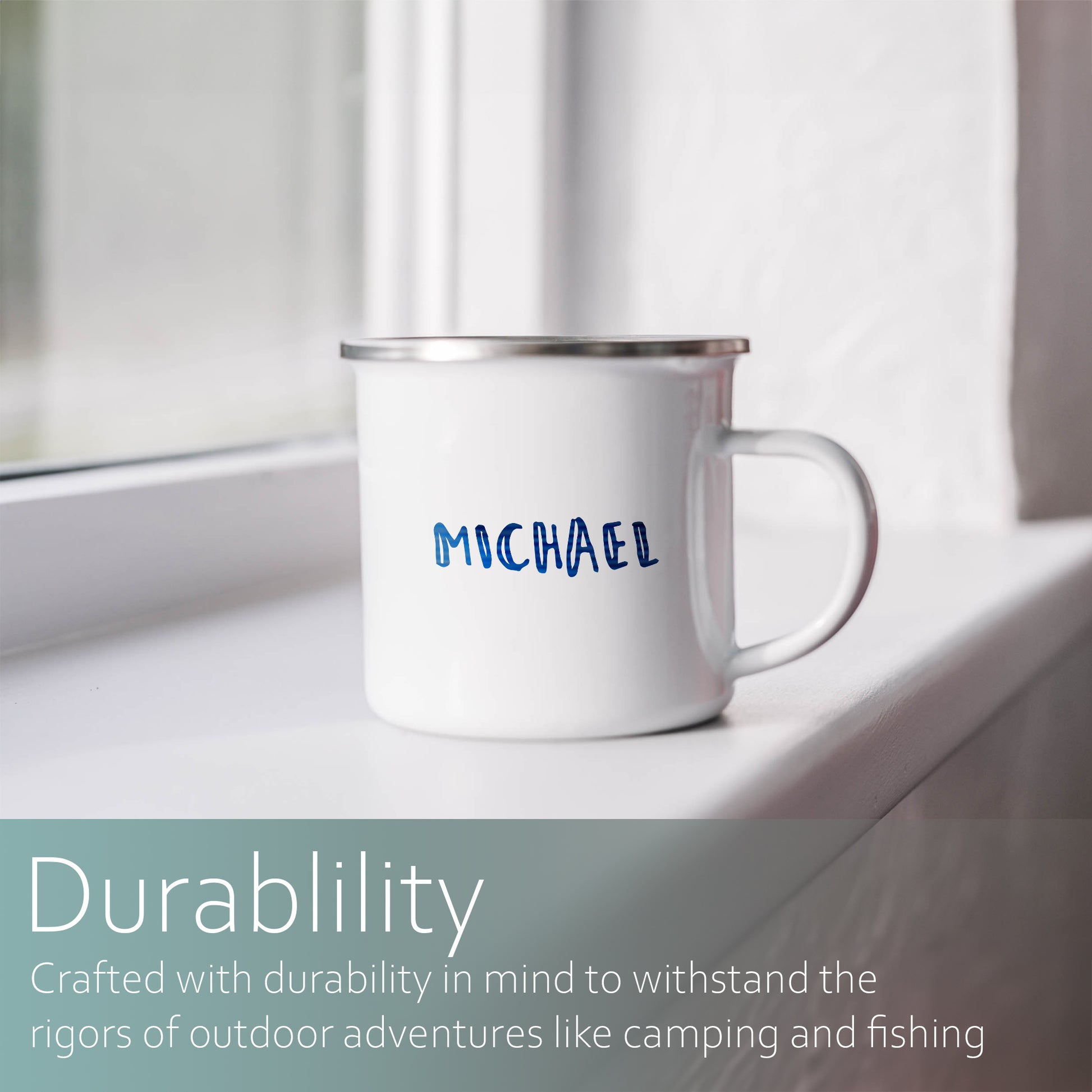 Cute marker pen style personalised name | Enamel mug-Enamel mug-Adnil Creations
