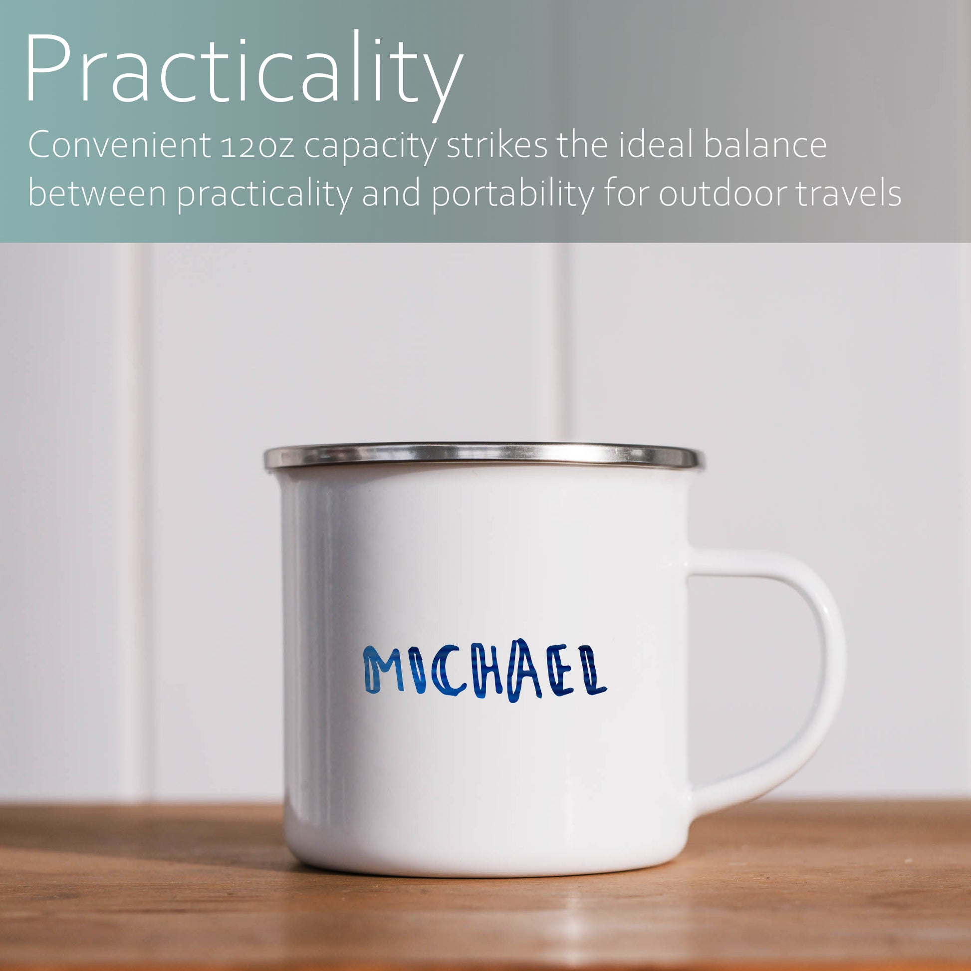 Cute marker pen style personalised name | Enamel mug-Enamel mug-Adnil Creations