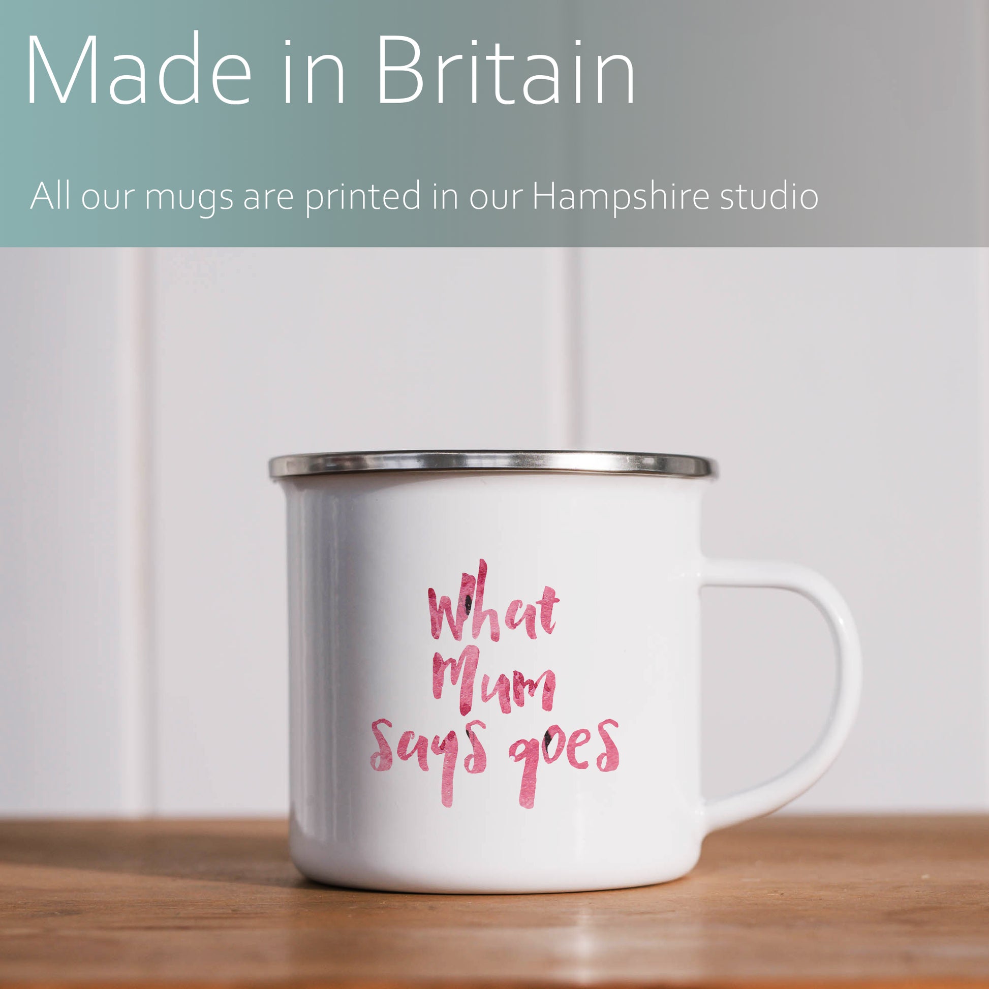 What Mum says goes | Enamel mug-Enamel mug-Adnil Creations