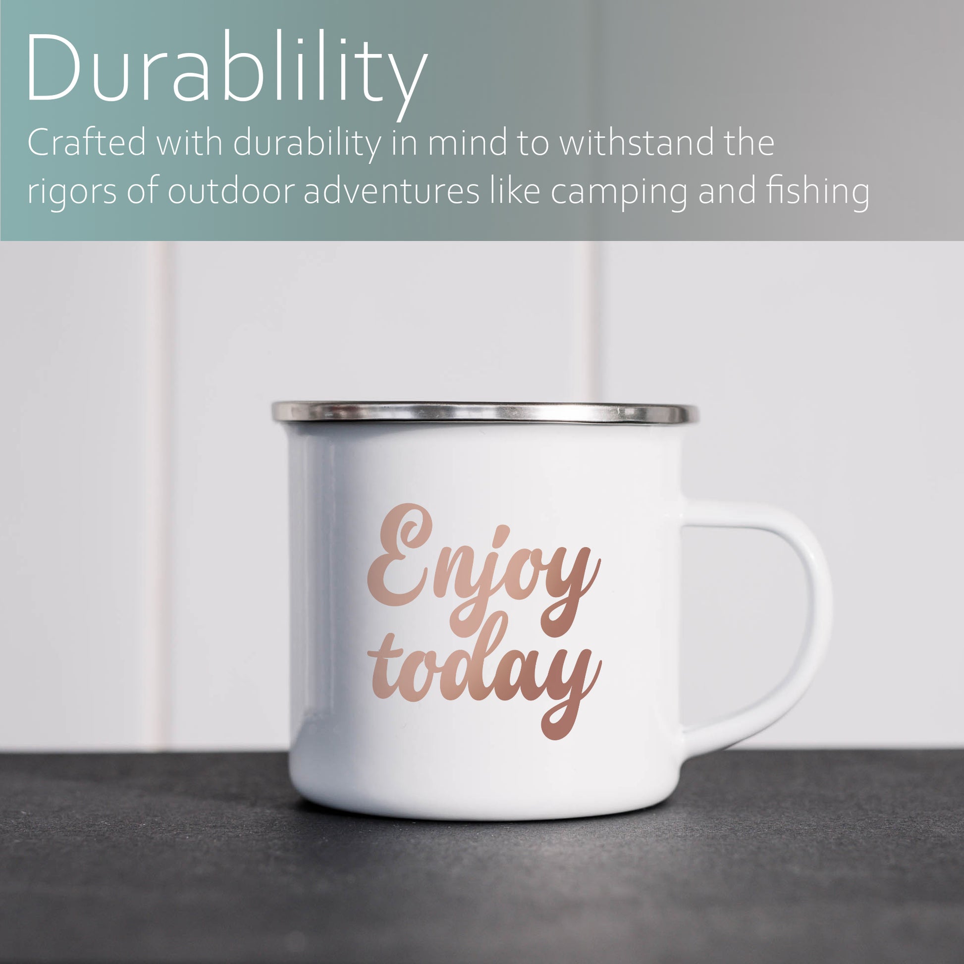 Enjoy today | Enamel mug-Enamel mug-Adnil Creations