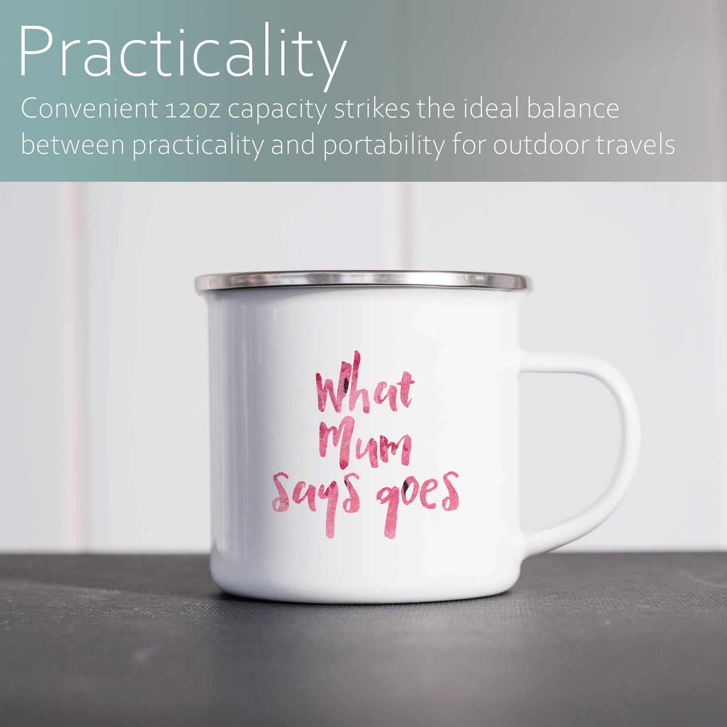 What Mum says goes | Enamel mug-Enamel mug-Adnil Creations