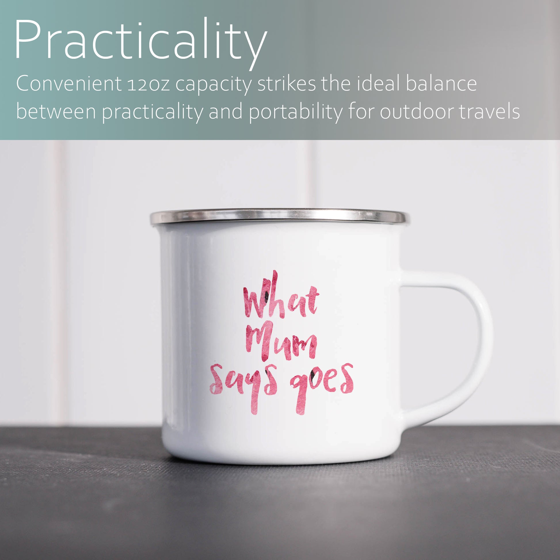 What Mum says goes | Enamel mug-Enamel mug-Adnil Creations
