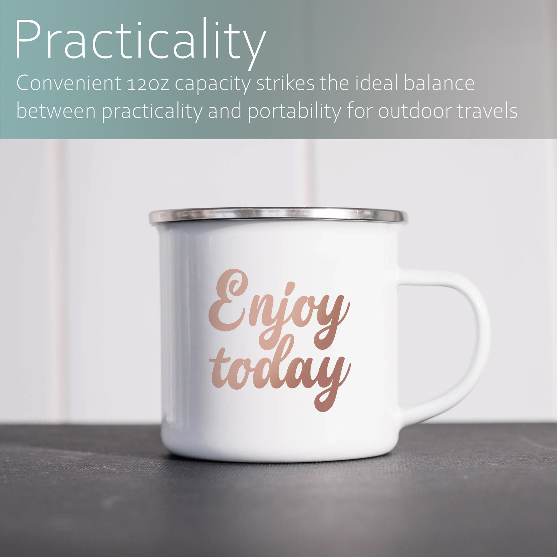 Enjoy today | Enamel mug-Enamel mug-Adnil Creations