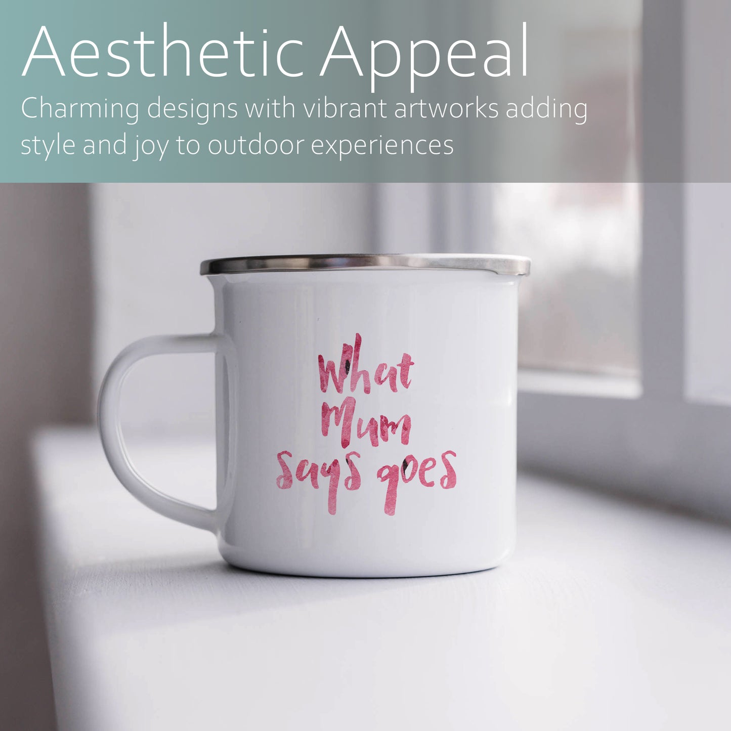 What Mum says goes | Enamel mug-Enamel mug-Adnil Creations