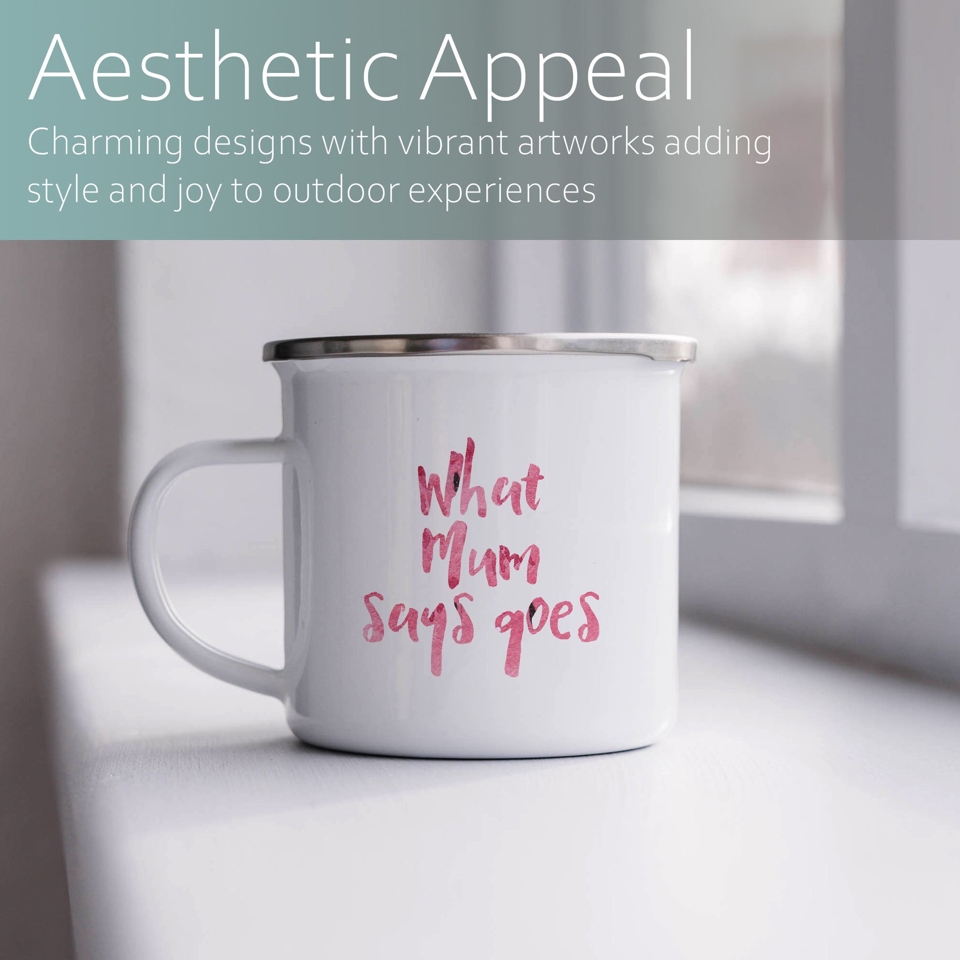 What Mum says goes | Enamel mug-Enamel mug-Adnil Creations