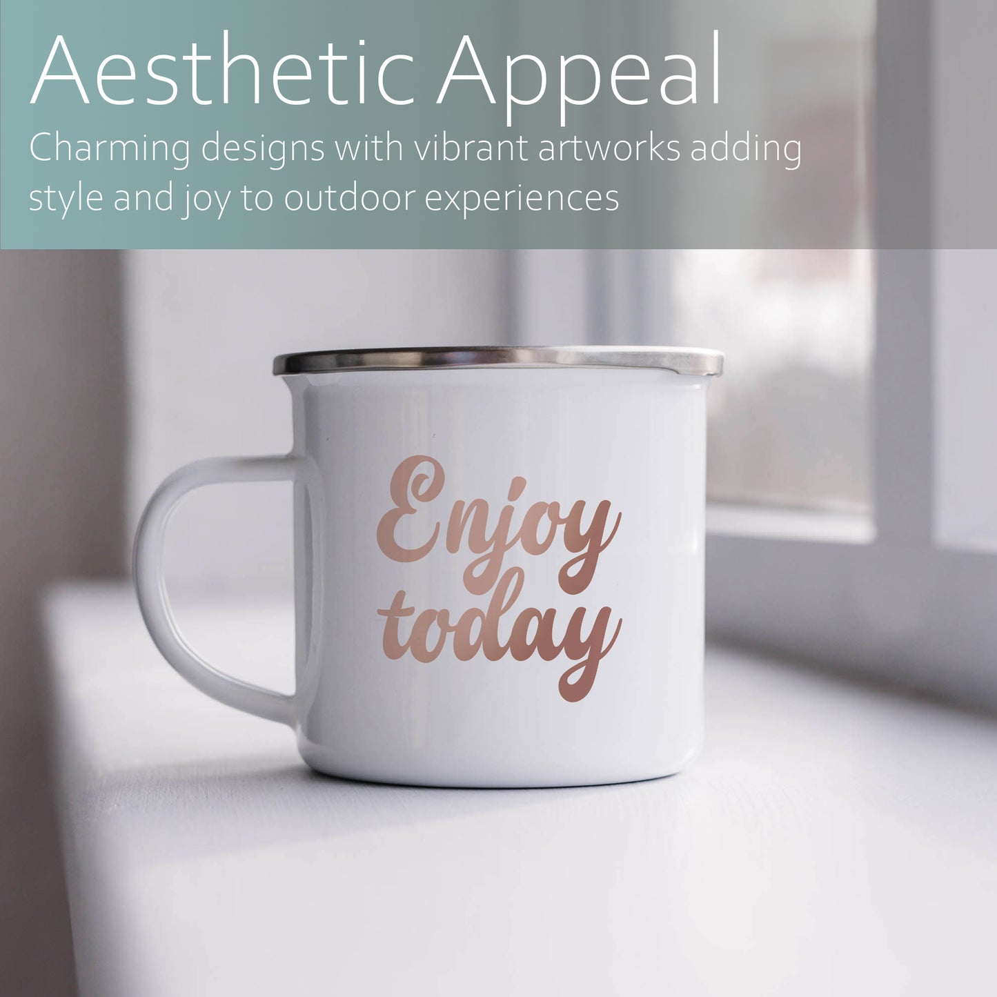 Enjoy today | Enamel mug-Enamel mug-Adnil Creations