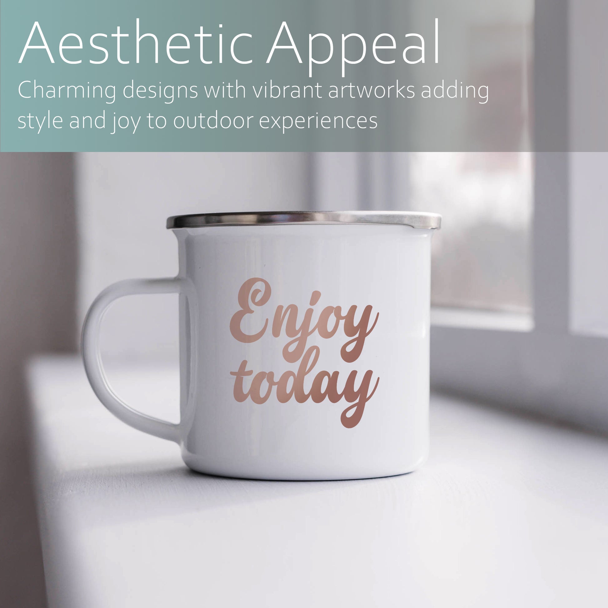 Enjoy today | Enamel mug-Enamel mug-Adnil Creations