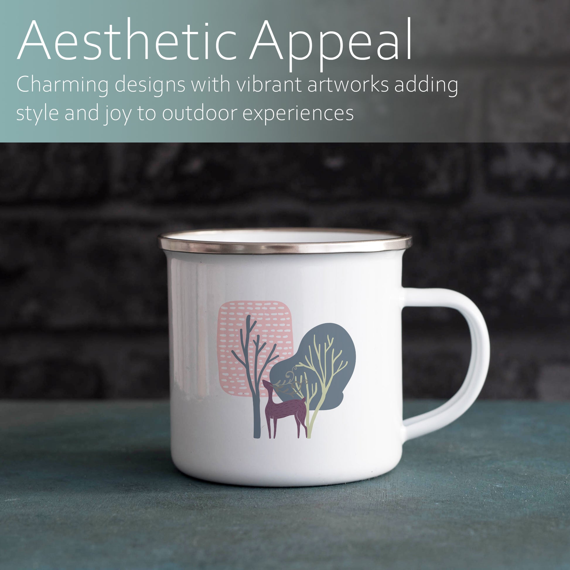 Woodland Treasures | Enamel mug-Enamel mug-Adnil Creations
