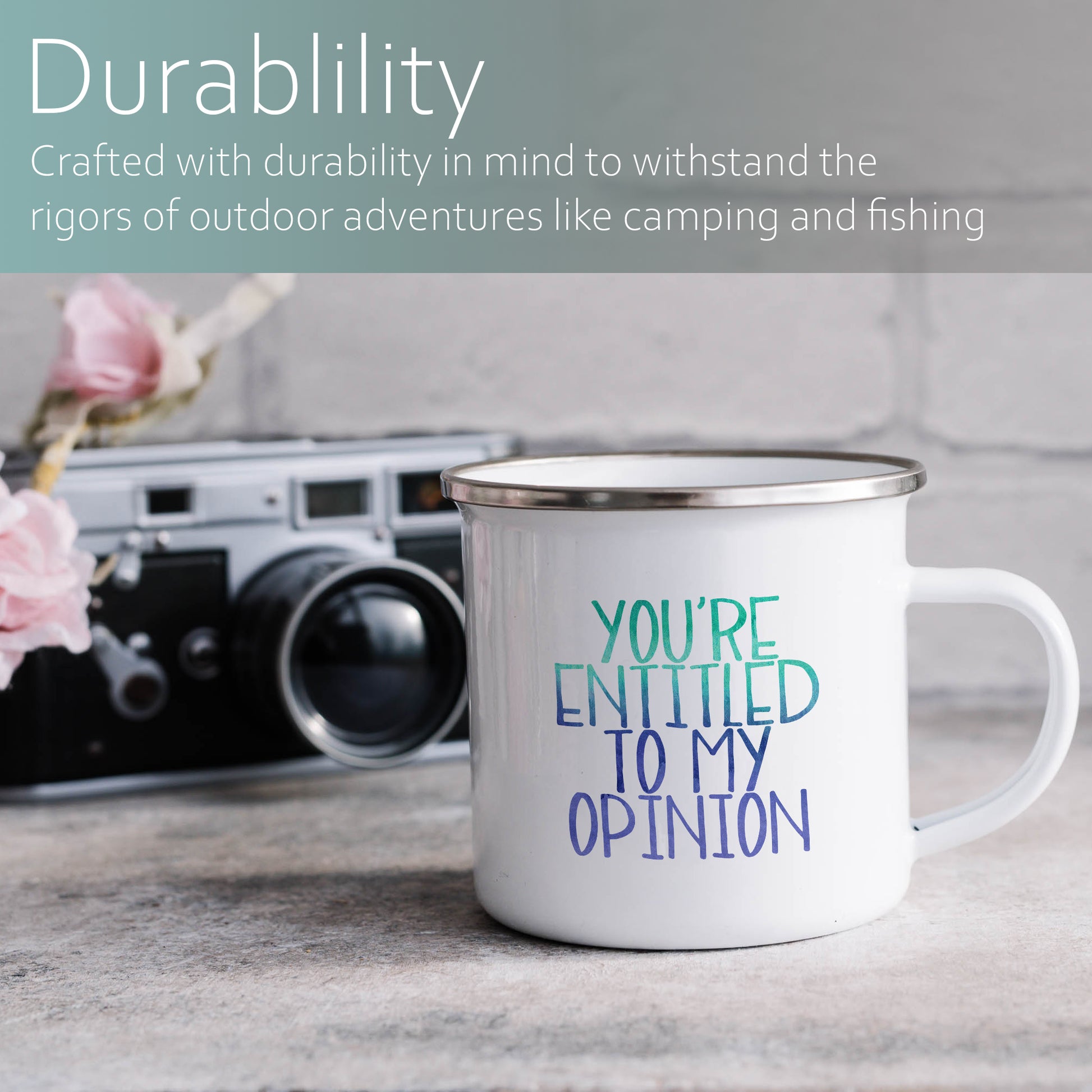 You're entitled to my opinion | Enamel mug-Enamel mug-Adnil Creations