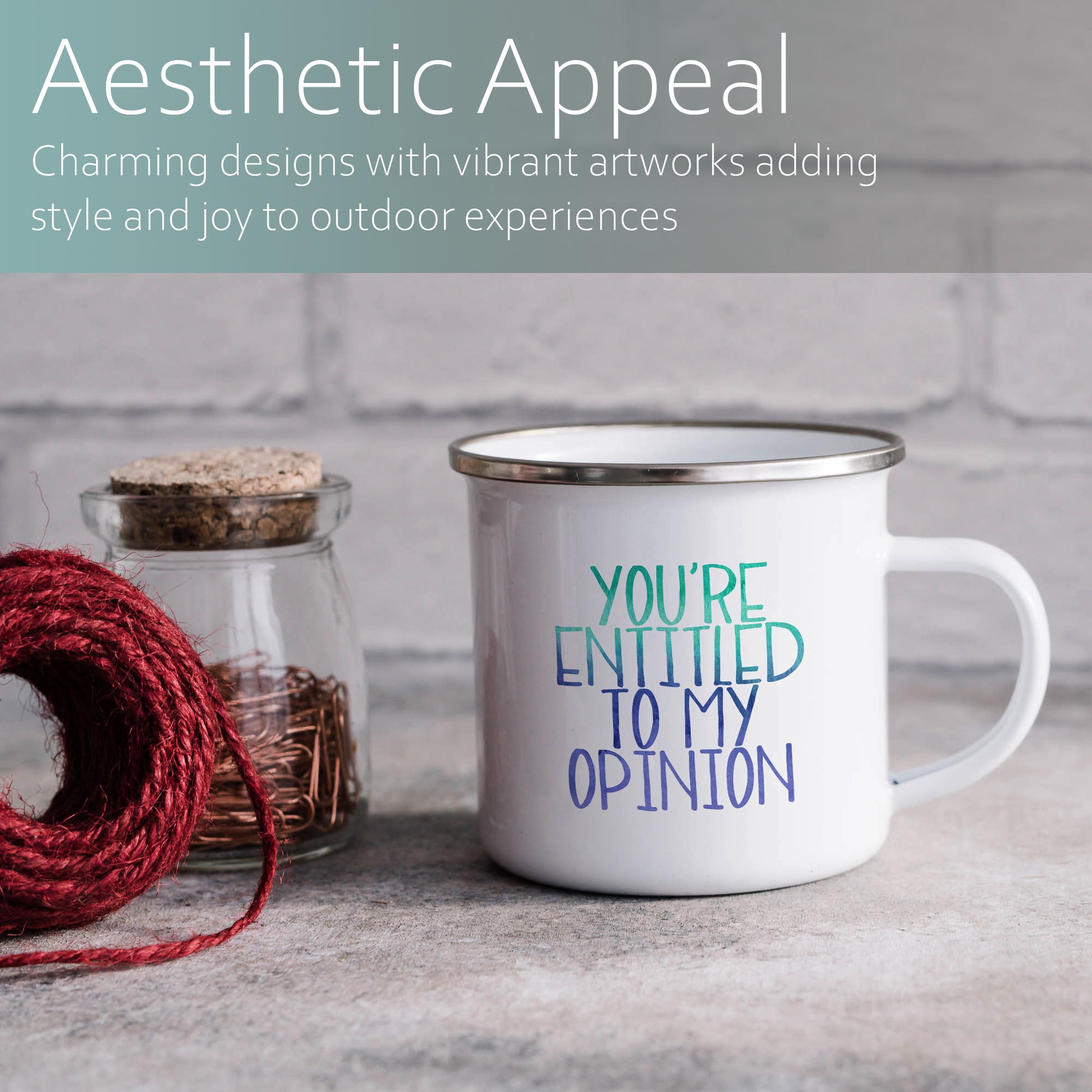 You're entitled to my opinion | Enamel mug-Enamel mug-Adnil Creations