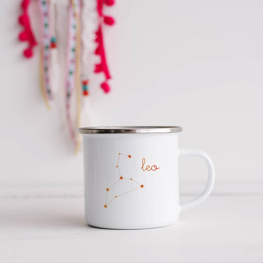 Leo Constellation | Enamel mug-Enamel mug-Adnil Creations