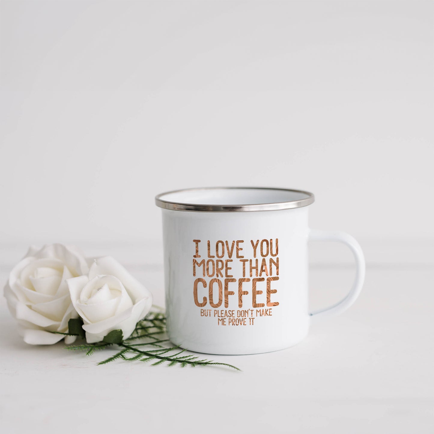 I love you more than coffee | Enamel mug-Enamel mug-Adnil Creations