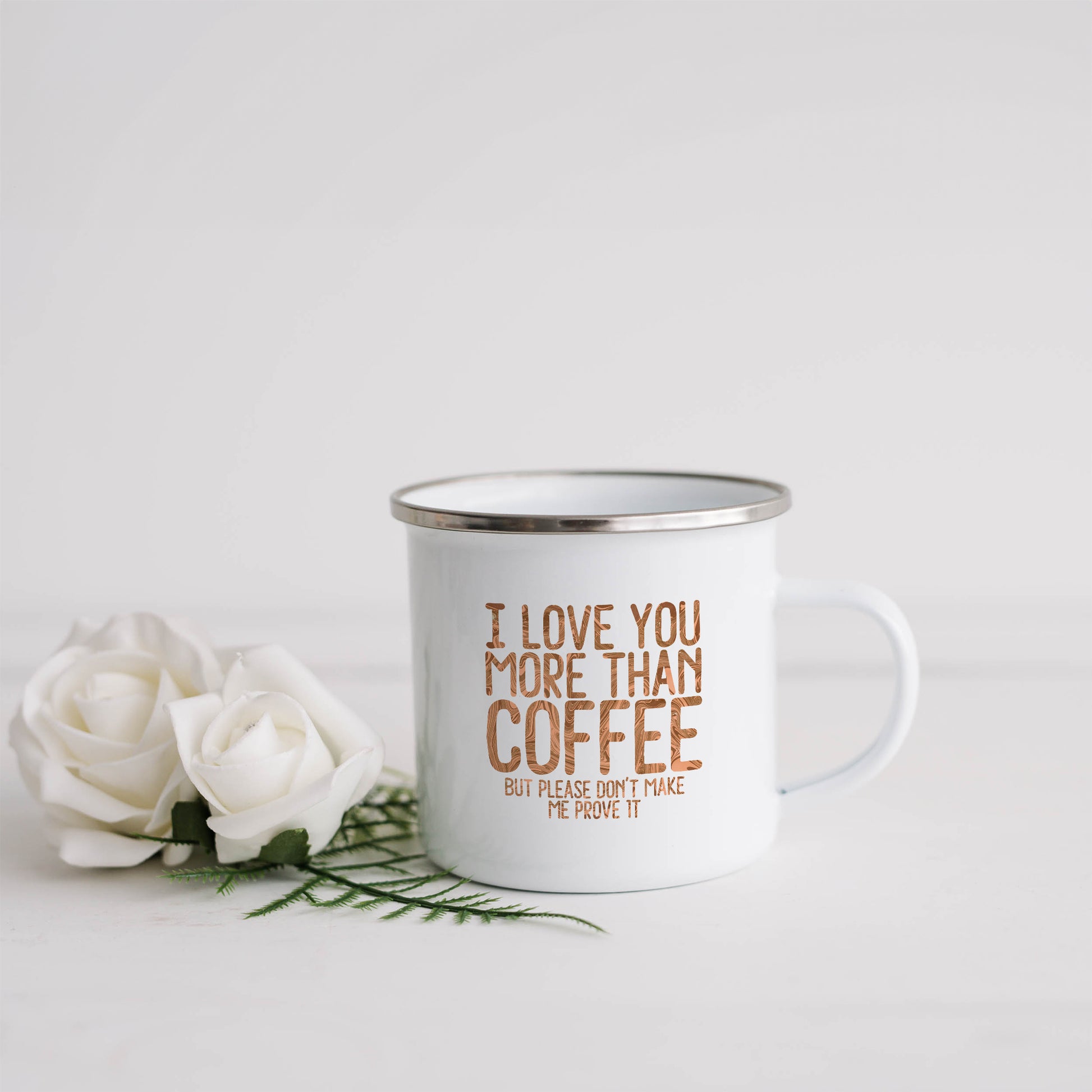 I love you more than coffee | Enamel mug-Enamel mug-Adnil Creations